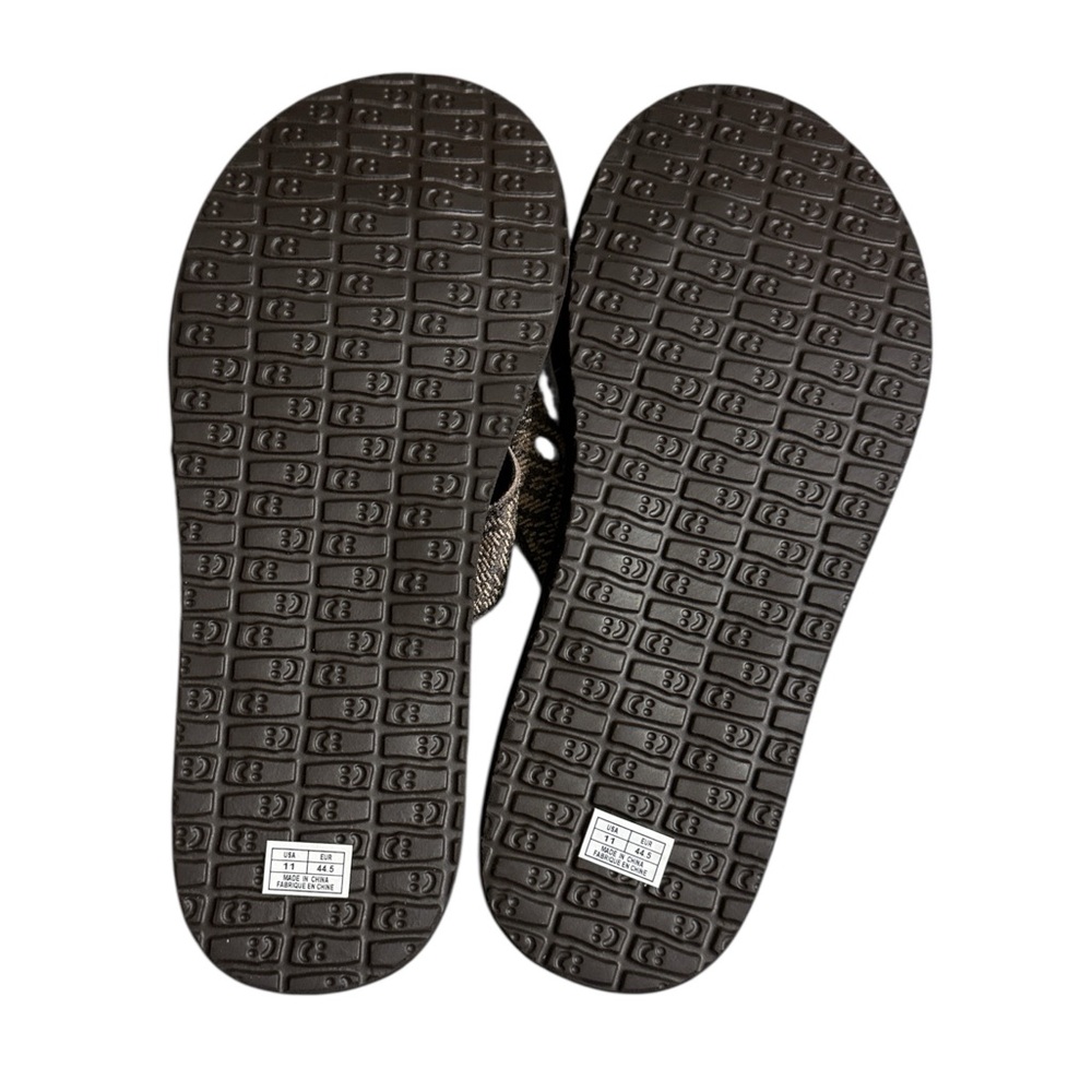 Sanuk Tan and Brown leather  flip flops - Picture 5 of 5